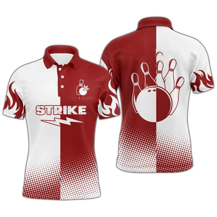 Bowling Game Jersey New Design Men Women Lapel Short Sleeve Polo Shirt Cool Graffiti Graphic Funny Personality Custom Top 2025