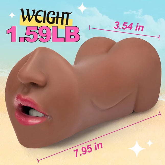 3 IN 1 Male Masturbator Artificial Real Pussy Oral Anal Vagina Deep Throat Blowjob Massager Masturbator Adult Sex Toys for Men