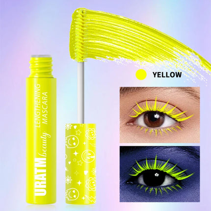 Colorful UV Mascara,Long-lasting Neon Mascara Curling Mascara Glow-in-the-Dark Eyelash Eye Makeup Club Parties Makeup Cosmetics