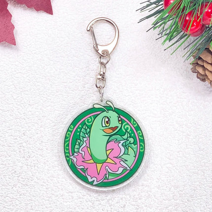 Pokémon Pikachu Gengar Bulbasaur Squirtle Car Keychain Accessories Acrylic Charms Pendant For Bag Key Holder Backpack Decoration