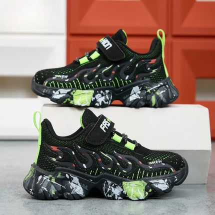 2025 Hot Selling Autumn Breathable Mesh Childrens Sports Shoes Rebound Comfortable Running Shoes Campus Versatile Casual Shoes