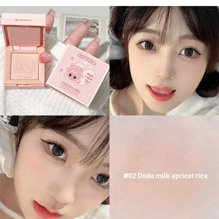 4-in-1 Embossed Matte Blush Makeup Palette Nude Eyeshadow Cheek Blusher Contouring Four-layer All-in-one Box Brightening Makeup