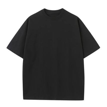 230G M-5XL Solid T Shirt 100% Cotton Gym Sport Fitness Loose Large Size Men Short Sleeve Running Shirt Men Workout Training Tees