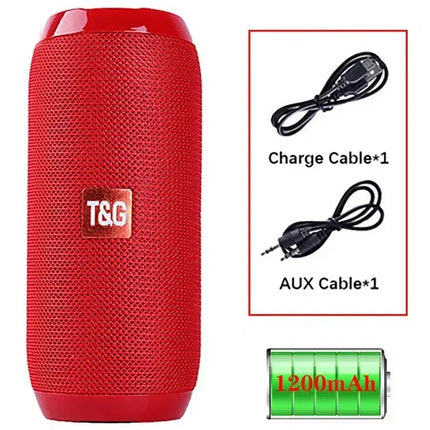 TG117 Portable Bluetooth Speaker Outdoor Wireless Woofer Free Call /FM/TF Card/USB Flash Drive Connect Mobile Phone/Tablet/TV