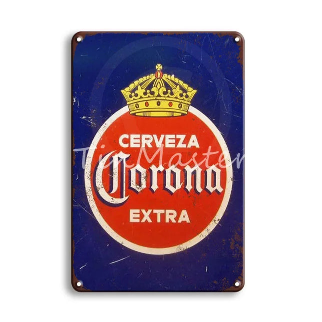 CORONA EXTRA Metal Tin Sign Vintage Beer Poster Decorative Plaques Retro Pub Bar Decor Plate Skull Metal Sign Wall Stickers