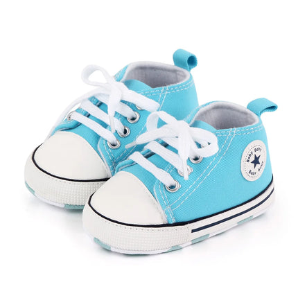 New Baby Shoes Boys Girls Classic Canvas Casual Sneakers Newborn First Walker Toddler Soft Sole Non-Slip Walking Shoes D2486