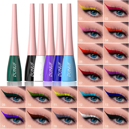 Matte Dark Green Liquid Eyeliner Pencil Waterproof Makeup Colorful Liquid Eye Liner Ultra-thin Long-Lasting Quick-Dry Eye Liner