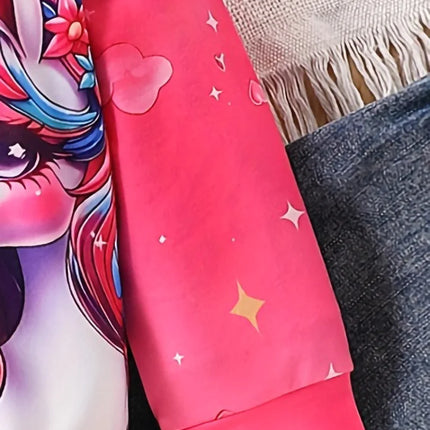Cute Pink Rainbow Unicorn Hoodie, A Gift To Make Every Girl Happy