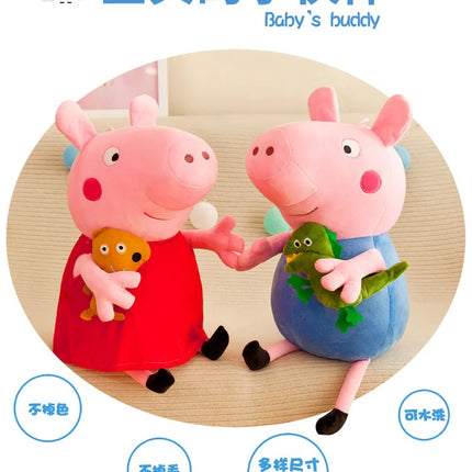 New Peppa Pig and George family cartoon plush toy dolls, blue and pink pig dolls, festival gifts, dolls, birthday gifts