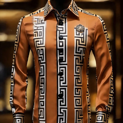 Men's Soft Breathable Long Sleeve Shirt High Definition Printed White Shirt Hawaiian Vacation Outdoor Social Party Mens Clothing