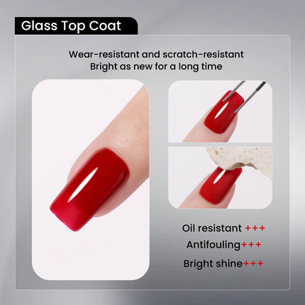 JTING 1/3/5pc 7ml Clear Base Top Coat Gel Polish Uv Semi Permanent Nail Polish  Long Lasting Glass Top Coat  Base Coat