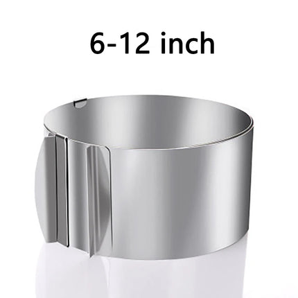 Adjustable Mousse Ring Set Round Square Stainless Steel Cake Baking Mold Birthday Wedding Cake Decorating Tools