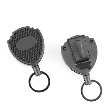 Badge Reel Heavy Duty Carabiner Keychain Reel Clips Extendable for Key Chain with Steel Retractable Cord and Paracord For man