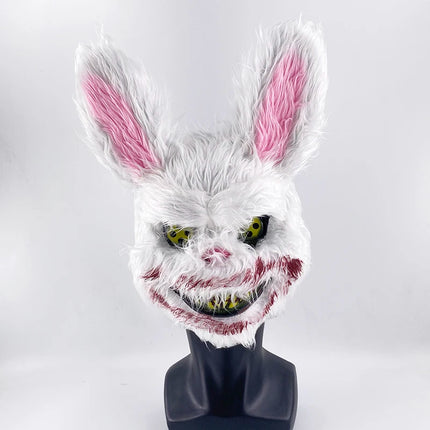 Halloween Light Up Horror Mask Glowing Bloody Bear Killer Mask Flashing Neon Scary Bear Mask for cosplay mask purim props