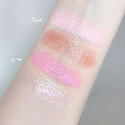 Cappuvini Water Shining Cheek Blush Highlighter Cream High Gloss Glitter Rouge Natural Brighten Face Contouring Blush Makeup