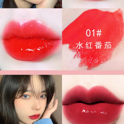 Water Light Lip Gloss Waterproof Lasting Crystal Glossy Lip Glaze Mirror Nude Liquid Lipstick Women Lips Makeup Cosmetics Tools