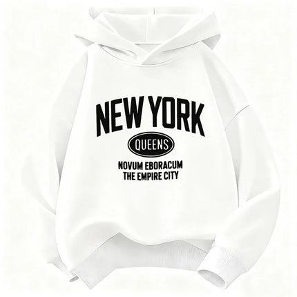226Kids Letter Print Hoodie New York Style Casual Sweatshirt for Boys Girls Autumn Winter