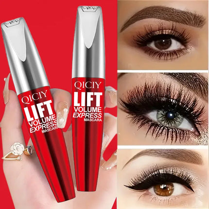 4D Black Mascara Thickening Lengthening Curling Eyelash Extension  Waterproof Long-Lasting Liquid Fiber Mascara Thick Fast Dry