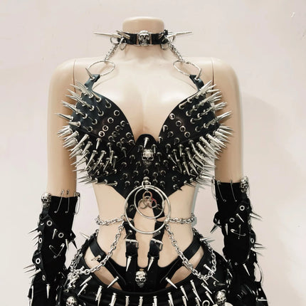 Gothic Tank Tops Punk Tank Tops halter top y2k clothes y2k crop top gothic clothes y2k top rivet Tank Tops Skull top vintage top