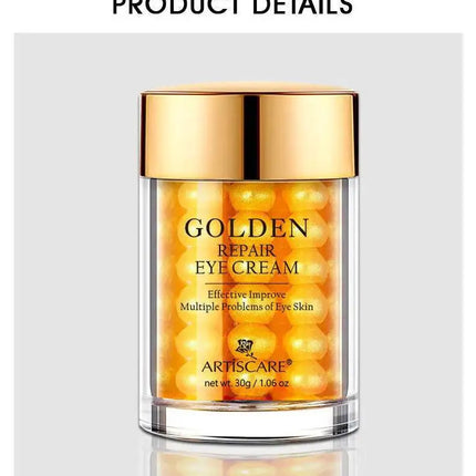 Eye Serum Roller Massager & Gold Eye Cream Eye Care 2pcs/set Dark Circles Fade Puffiness Moisturizing