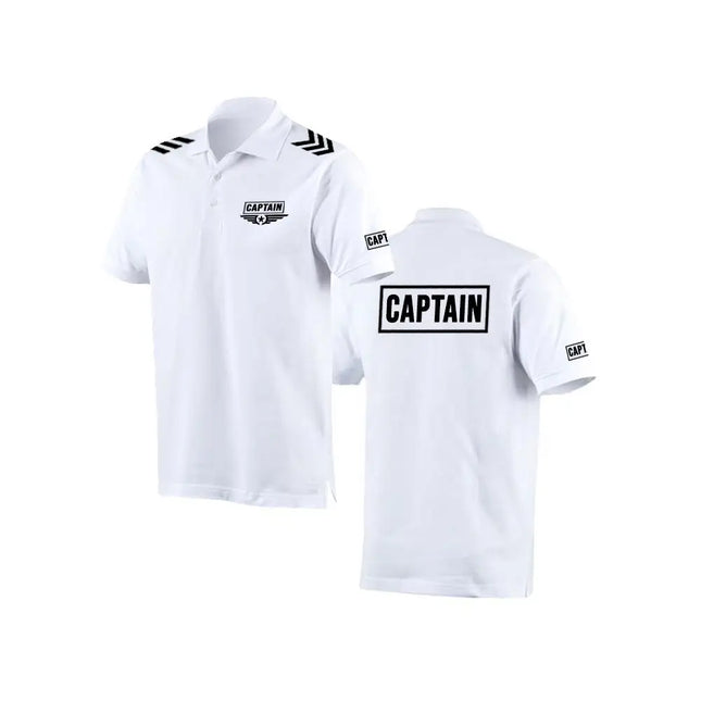 Captain Classic Basics Polo Shirt Business Casual Breathable Short Sleeve Work Uniform Fashion Comfortable Lapel Buttons Tops
