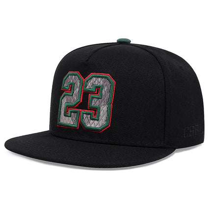 2025 Fashion Creative New Baseball Hat 23 Embroidered Street Personalized New Outdoor Leisure Sunshade Hat Unisex Flat Edge Hat
