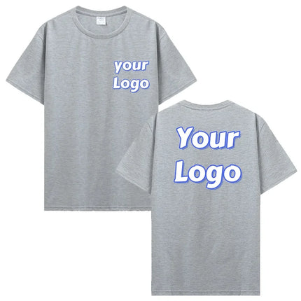 Customized Print T Shirt Men Women Custom Cotton Tops Tees DIY Your Like Photo Or Logo Cotton T-shirt Personalized Men Clothing