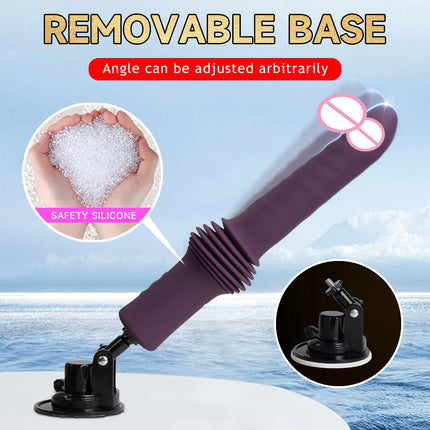 Telescopic Dildo Vibrator G-Spot Clitoris Stimulator Massager Orgasm Thrusting Retractable Vaginal Sex Toy for Adult Women