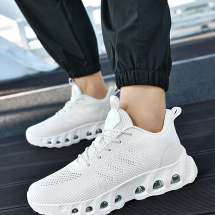 Men's air cushion casual sneakers spring summer lightweight outdoor racing running shoes breathable plus size speed sports shoes
