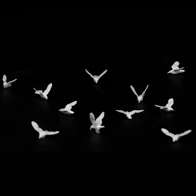 Miniature White Pigeons Model Bird Dollhouse Decoration DIY Materials For Garden Layout Landscape/Diorama Architecture Scene