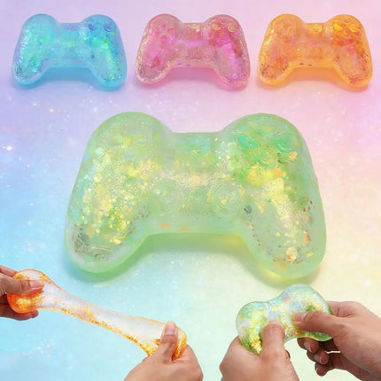 Squishy Sequins Game Machine Maltose Fidget Toy Anti-stress Slow Rebound Pinch Toy Elastic Squeezing Decompression Toy Random1pc