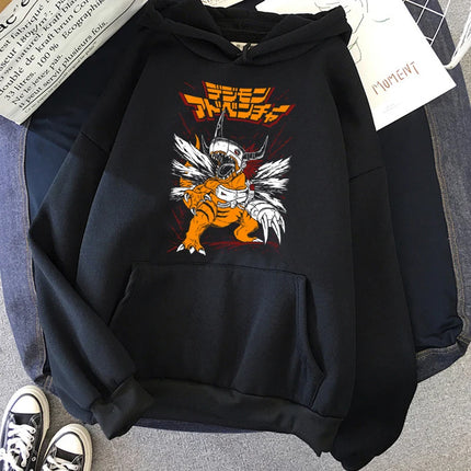 digimon hoodies men long sleeve top graphic y2k aesthetic sweatshirts men Korean style tracksuit