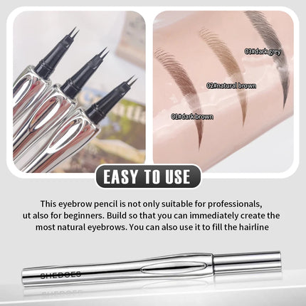 1PC fine pointed eyebrow pencil, smooth and easy to control, durable, waterproof and sweat proof, non fading
