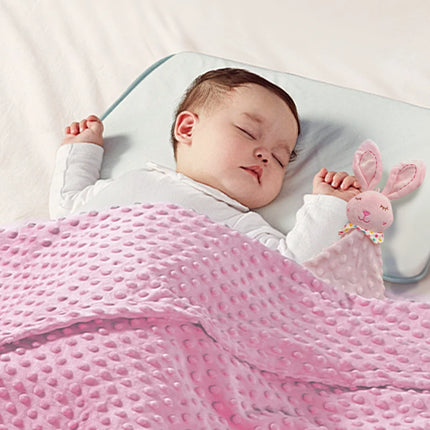 Personalized Soft Plush Baby Blanket with Name Newborn Stroller Sleeping Dolls Custom Towel Cover -appease Soother Gift