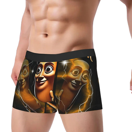 Hot Boxer Tung Tung Tung Sahur Shorts Panties Briefs Man Underwear Italian Brainrot Meme Polyester Underpants for Male Plus Size