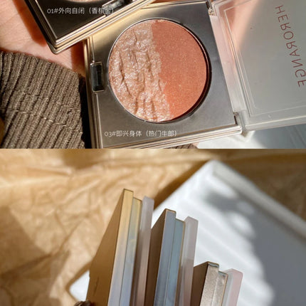 2-In-1 Highlighter And Contour Palette,Long-Lasting Radiant Contouring Makeup Waterproof Shimmer Face Makeup for Face & Body