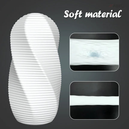 Silicone Male Masturbator Cup Portable Penis Trainer Penis Massage Stretchy Vagina Egg Vacuum Pocket Cup for Men Adult Sex Toys