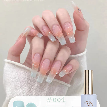 MN 12ML 1-12PCS Chinese Style Turquoise Gel Nail Polish 2026 New Ice Transparent Green Jelly Gel Polish Yellow Green Nails