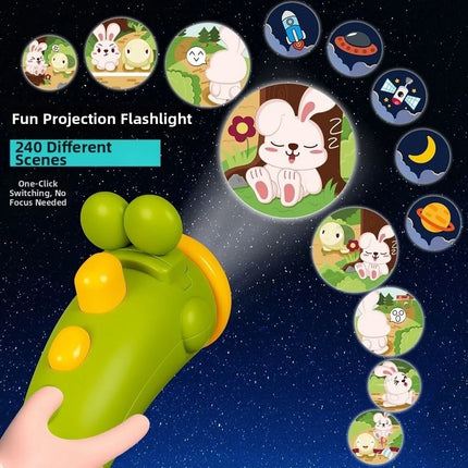 Story Machine Projection Story Flashligh Portable Projection Storyteller Baby Sleep Aid Early Education Slide Story Machine