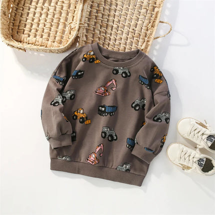 Jumping Meters 2-7T Cars Baby Sweatshirts Hot Selling Toddler Cotton Sport Tops Fashion Clothes Boys Girls Hooded Shirts