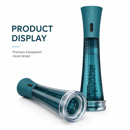 Male Masturbator Penis Pump Enlarger Transparent Visual Male Sex Toys for Men APP Control Vibrating Vacuum Suction Glans Trainer