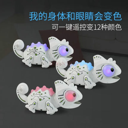 Remote Control Chameleon Toy Moving Dinosaur Electric Boy's Puzzle and Brainstorming Intelligence Development