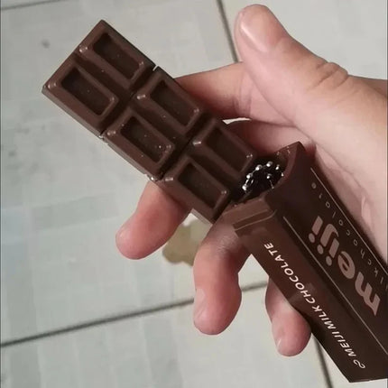 **-**Hot Japanese Style Simulated Meiji Chocolate Fidget Toy Bendable Snap Stress Relief Keychain Pendant Creative Gift S