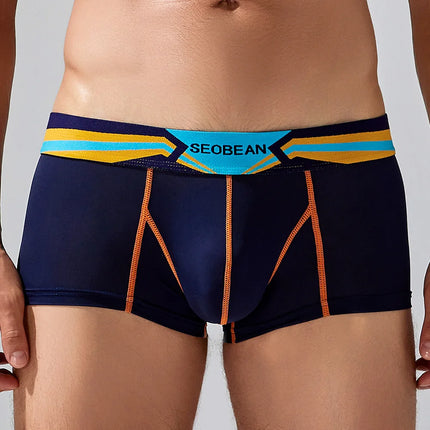 SEOBEAN Men's Sheer Boxer Briefs Nylon Low-Rise Underwear Lightweight Breathable Fashion Stylish Thin See-Through 230215 412114