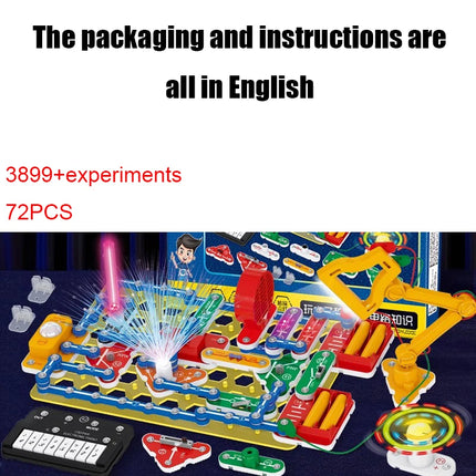 2025 New STEM Education Building Blocks Toy Set - Electronic Science Experiment Physics Technology Boy's Birthday Gift