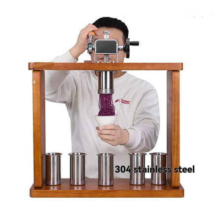 Double - Head 6 - Barrel Mont Blanc Ice Cream Machine Matcha Noodles Machine Mont Ice Cream Tool Noodle Press
