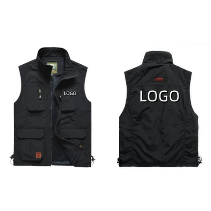 Men's Quick Dry Thin Casual Vest Lightweight Breathable Outdoor Fishing Photography Multi-Pocket Comfortable Vest Top