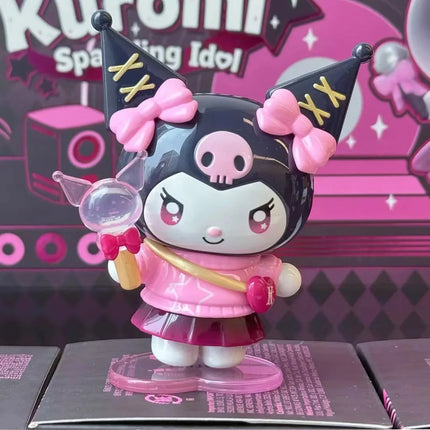 Sanrio Kuromi Sparkling Idol Series Blind Box Cute Anime Figure Mystery Box Kuromi Doll Collect Desktop Decor Surprise Gift Toys