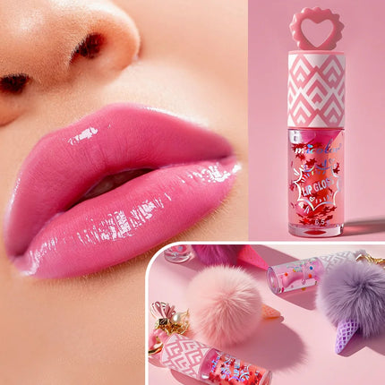 Three Colors Randomly Issued Color Lip Gloss Lip Oil: Moisturizing, Locks Moisture, Nourishing, Light and Comfortable