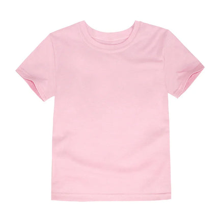Classic T-shirts for Boys Girls Cotton White Black Tees Baby Toddler Short Sleeve T shirt Children's Clothing Kids 2 to 14 Years